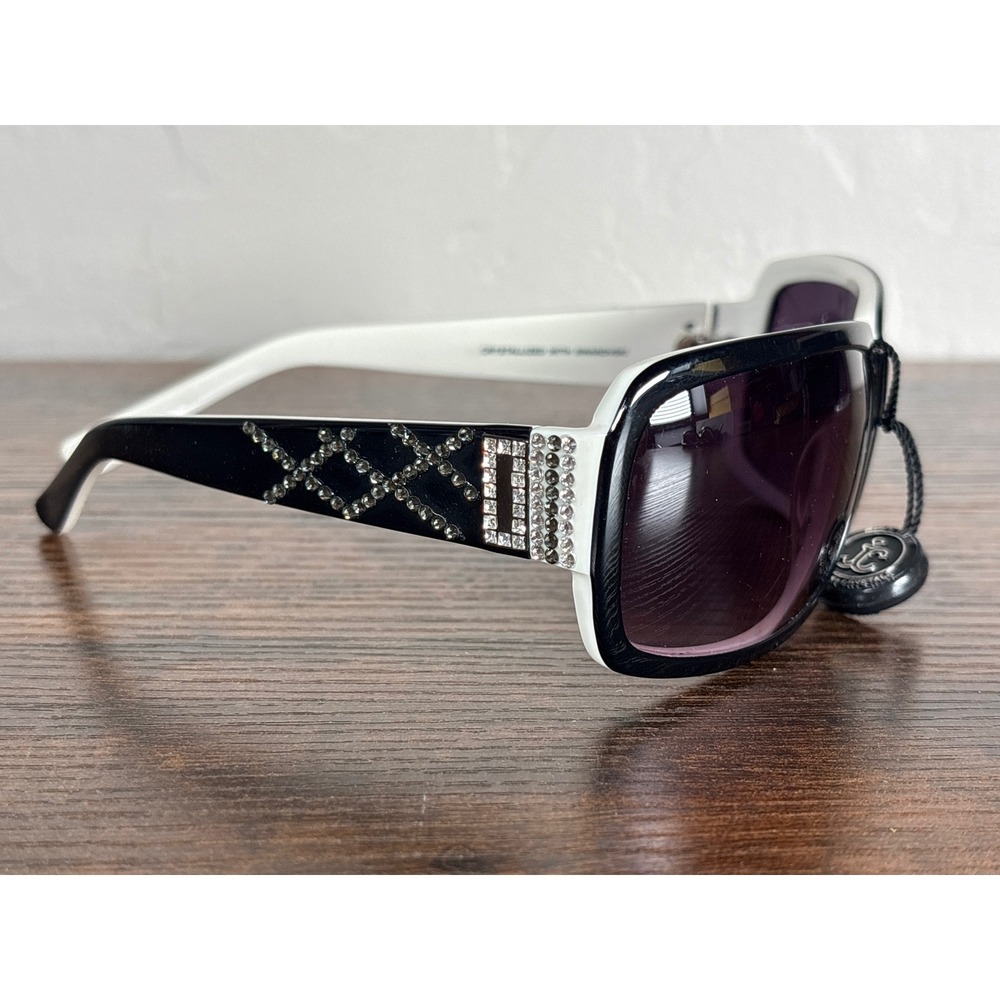 Jimmy Crystal New York GL907 C03 Swarovski Crystal Sunglasses White Black